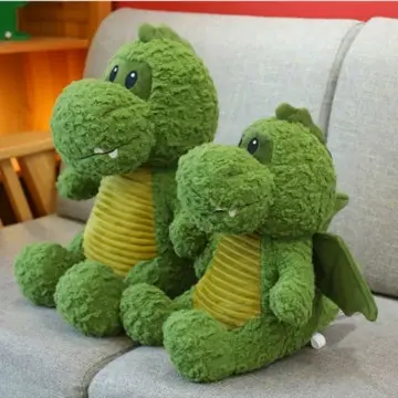 Dinosaur plush toys cute cartoon green dinosaur toys baby sleeping toy