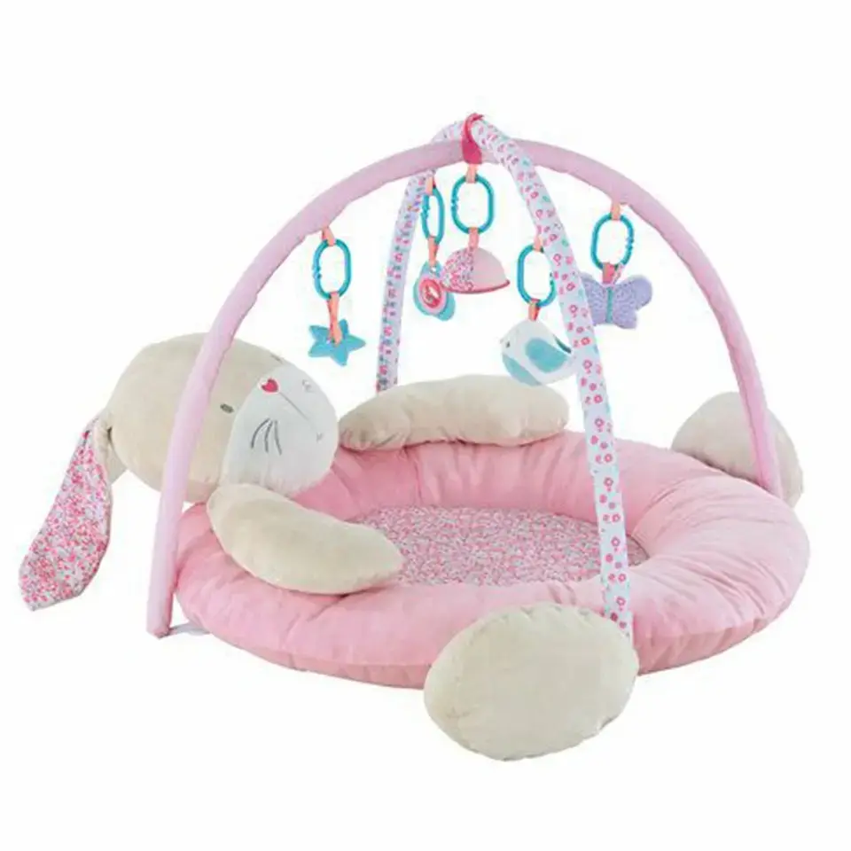 Soft cute design educational gym play mat for 0-2 years babies