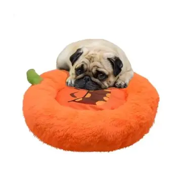 Wholesale Halloween Theme Washable Soft Plush Round Pet Cat Dog Bed