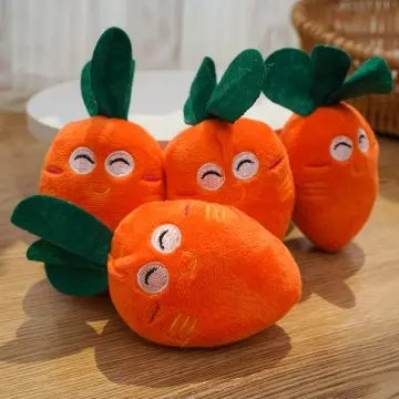 Wholesale pet chew carrot plush squeaky toys interactive dog toys