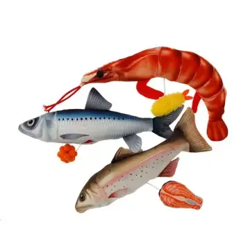 Manufacturer Wholesale Custom Seafood Plush Stuffed Catnip Cat Toys