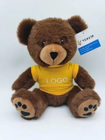 Wholesale custom logo bespoke T shirt plush teddy bear