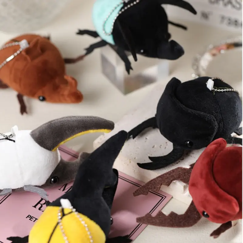 Beetle plush toy pendant insect keychain beetle stuffed pendant