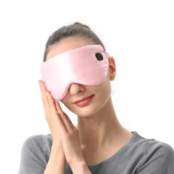Wireless electric heated rechargeable soft silk sleeping eye mask