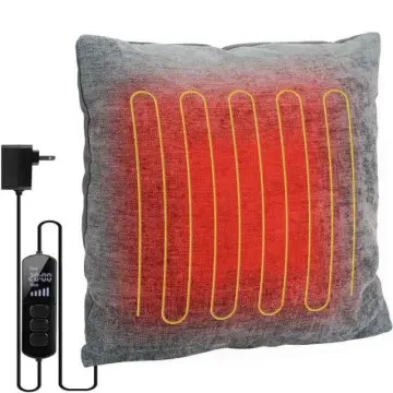 Electric heated throw pillow back pain relief soothing cramp body