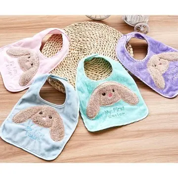 Baby bib hook and loop fastener bib Newborn saliva towel Baby hand wipe towel