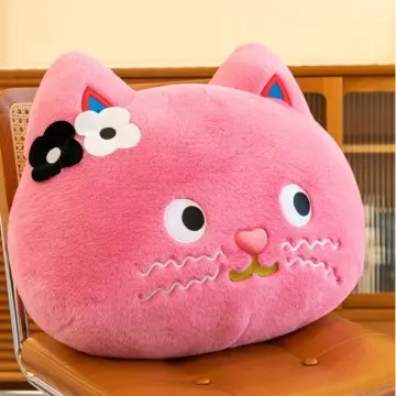 Cat plush toy throw pillow cute pink kitten sofa throw pillow cushion