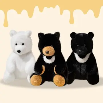 Cute sitting black bears polar bears soft animal plush toys kids gifts