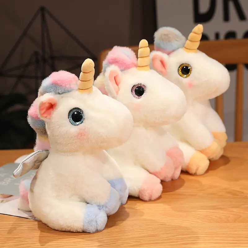 Cute colorful unicorn stuffed animal plush toys children birthday toys