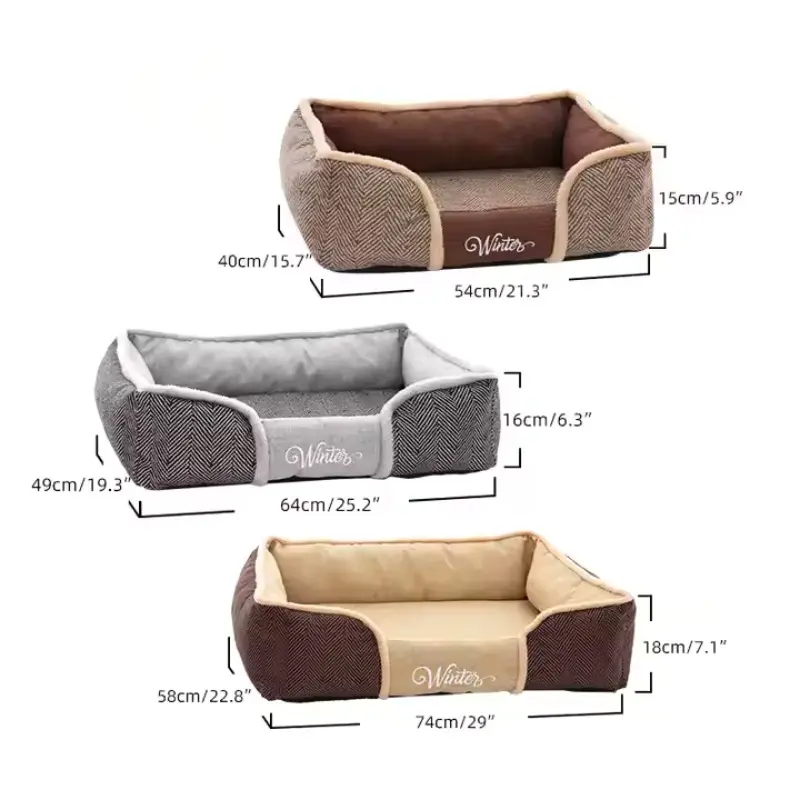 Rectangle pet bed