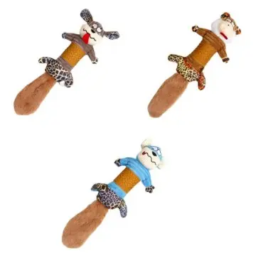 Long tail animal shaped pet toys chewable and durable pet plush toys