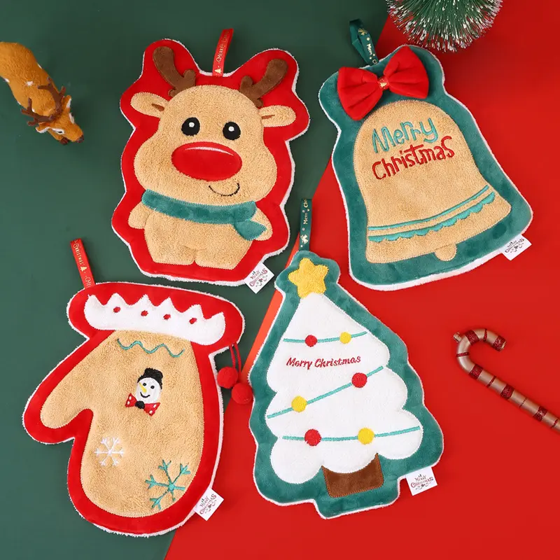 Christmas hand towel Thick absorbent quick-drying Kitchen hand towel