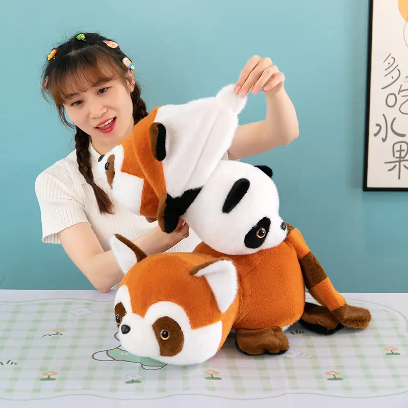 Reversible panda plush toy (5)s6m