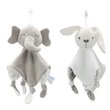 Super Soft Plush Soothing Sensory Elephant Security Baby Blanket Towel 