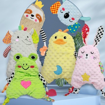 Baby sleeping comforter baby gauze animal soothing towel toy