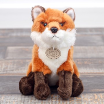 Simulation cute sitting fox animal plush toys forest animal dolls gift