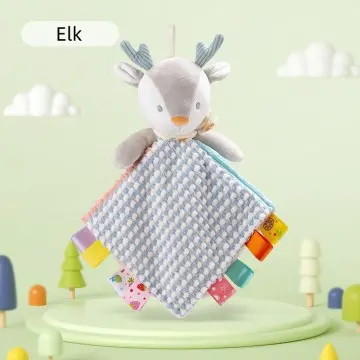 Soothing towels baby early education cartoon toy cart rattle pendant