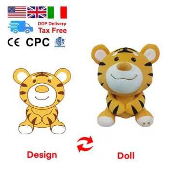 Chinese Little Tiger custom Mascot with Logo Cute Tiger Plush Toy Gifts stuffed animal toys