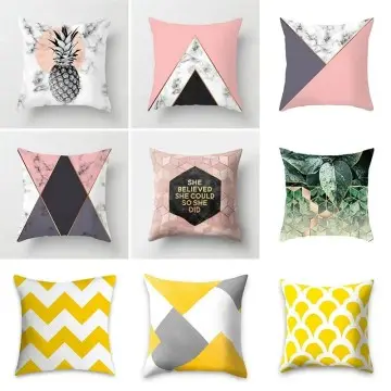 Yellow Striped Styles Pillowcase Geometric Throw Cushion Pillow Cover Printing Cushion Pillow Case