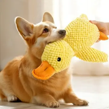 Dog toy plush bite resistant teeth vo...