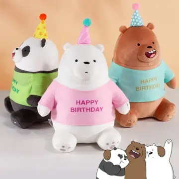 Happy Birthday bear plush toys panda plush toys children birthday gift