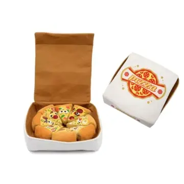 Wholesale Custom Pizza Shape Stuffed Pet Toys Squeaky Plush Dog Toys