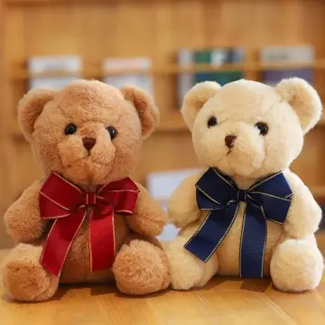 Manufacturer custom sitting teddy bear plush toys with bow tie