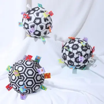 Baby hand grip ball baby black and white visual rattle ball sensory training toy cloth ball