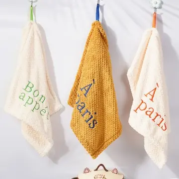 Nordic hand towel Alphabet embroidery thickened absorbent towel