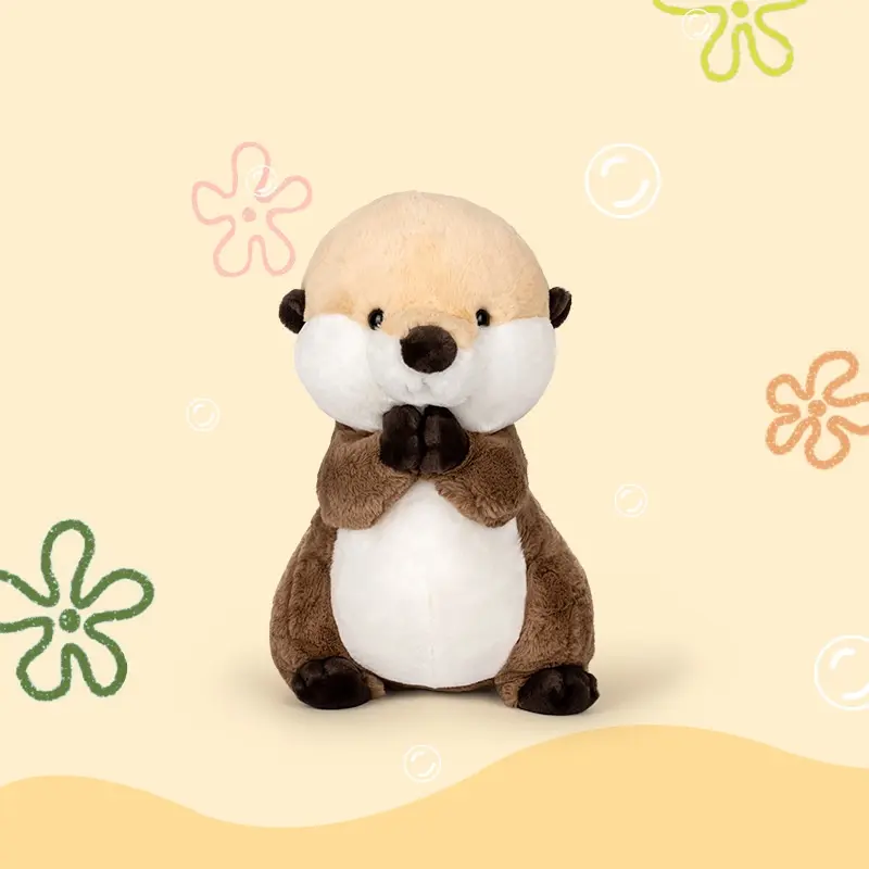 Otter stuffed animal plush toy cartoon sleeping toy and birthday gift