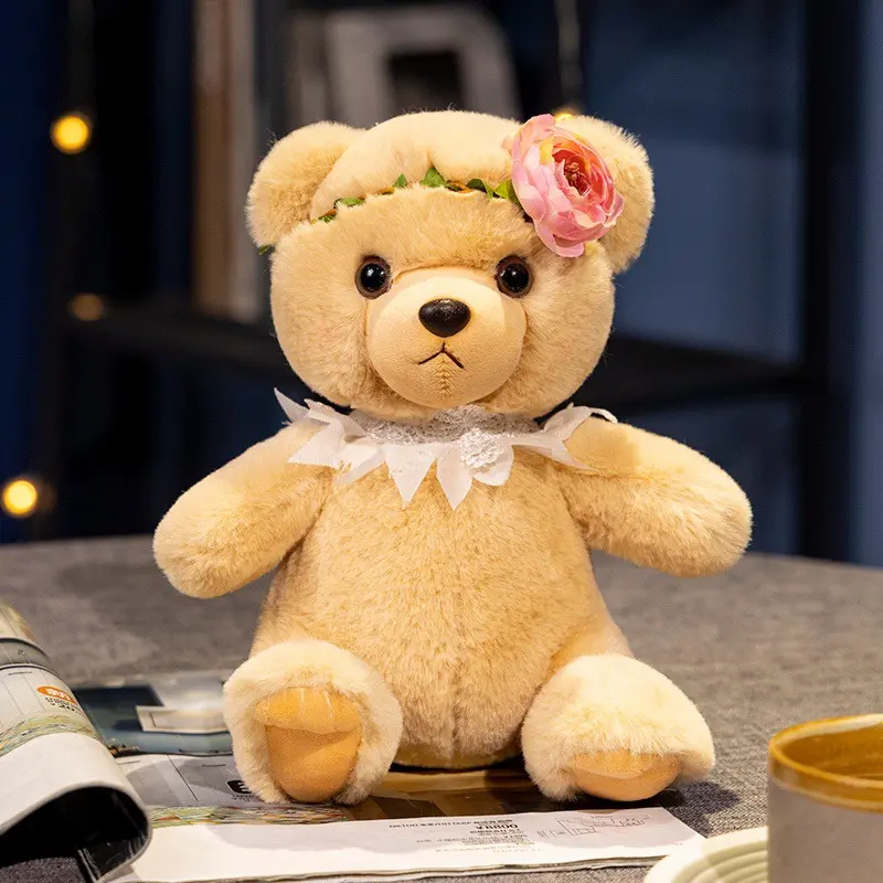 bear plush toy with garland