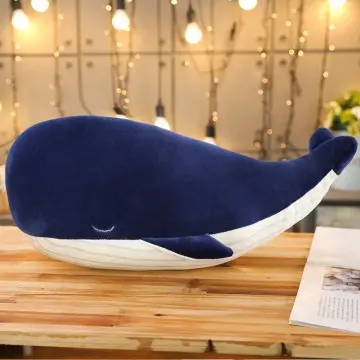 Sea creature plush toys soft blue whale throw pillows children toys