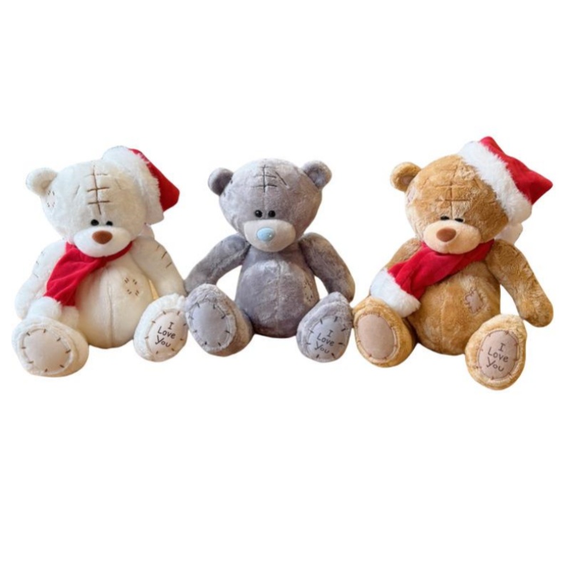 Patch bear soft teddy bear cute plush toy New Year teddy bear doll