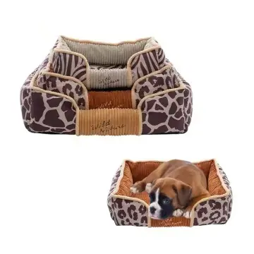 Manufacturer Custom Luxury Comfy Rectangle Washable Pet Cat Dog Bed