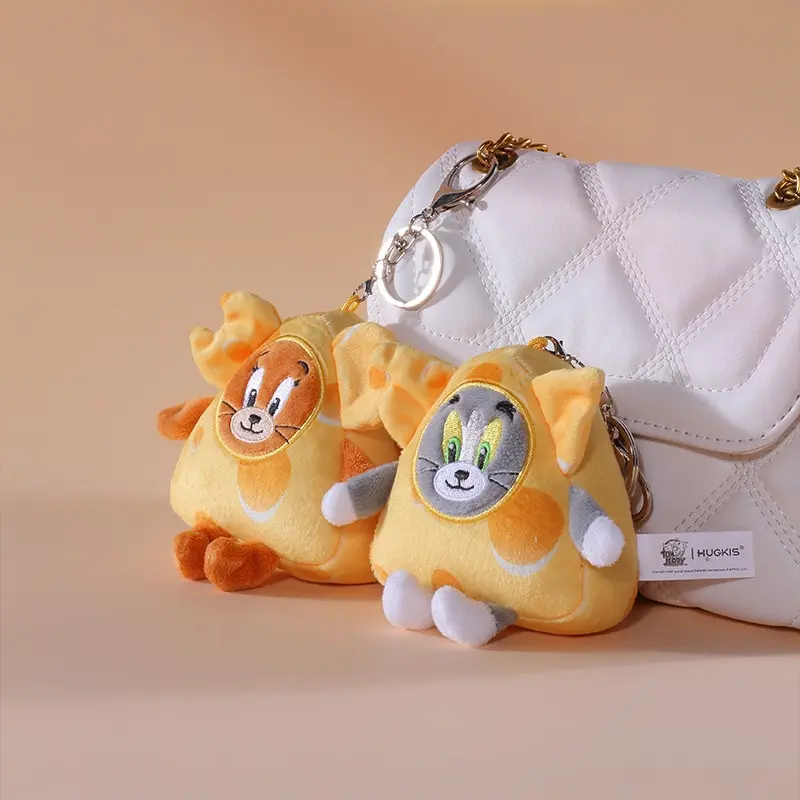 Tom and Jerry plush pendants cartoon cheese keychain bag pendants