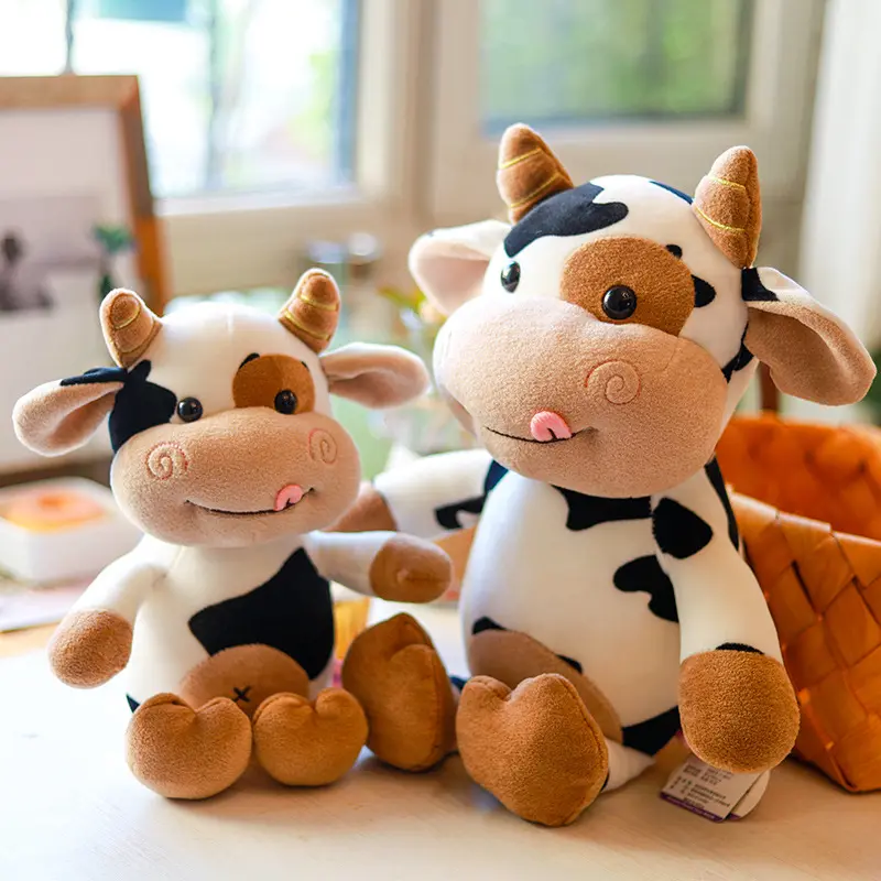 Cute cow plush toy custom animal cow plush toys birthday gifts