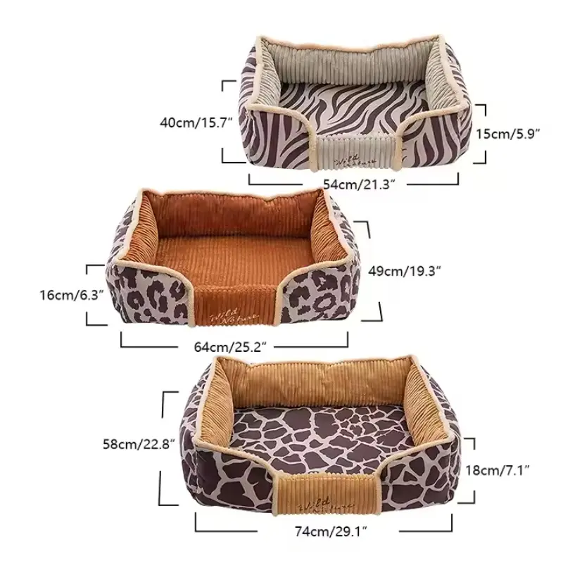 Rectangle pet bed