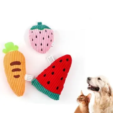 Dog toys cartoon sound fruit plush toy Pet dog play bite-resistant toy