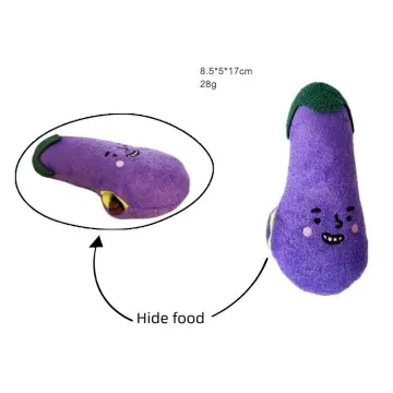 Customize pet vegetable squeaky dog hide food eat slowly training plush toys