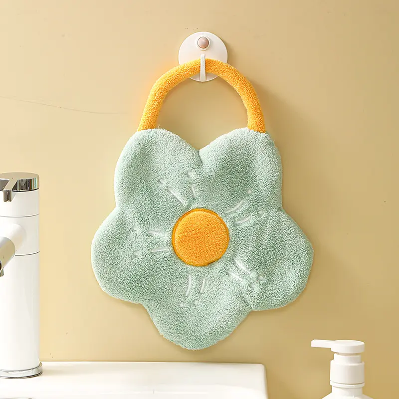 Flower shape hand towels