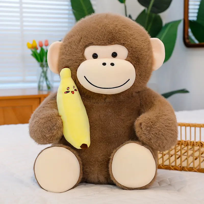 sitting monkey plush toy