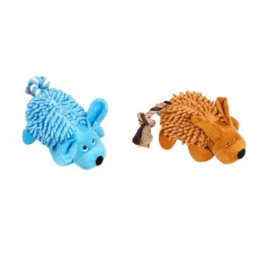 Mop cloth dog shaped pet plush toy chewable and durable dog play toys