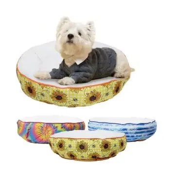 Soft Washable Donut Calming Pet Cat Dog Bed with Non-slip Bottom