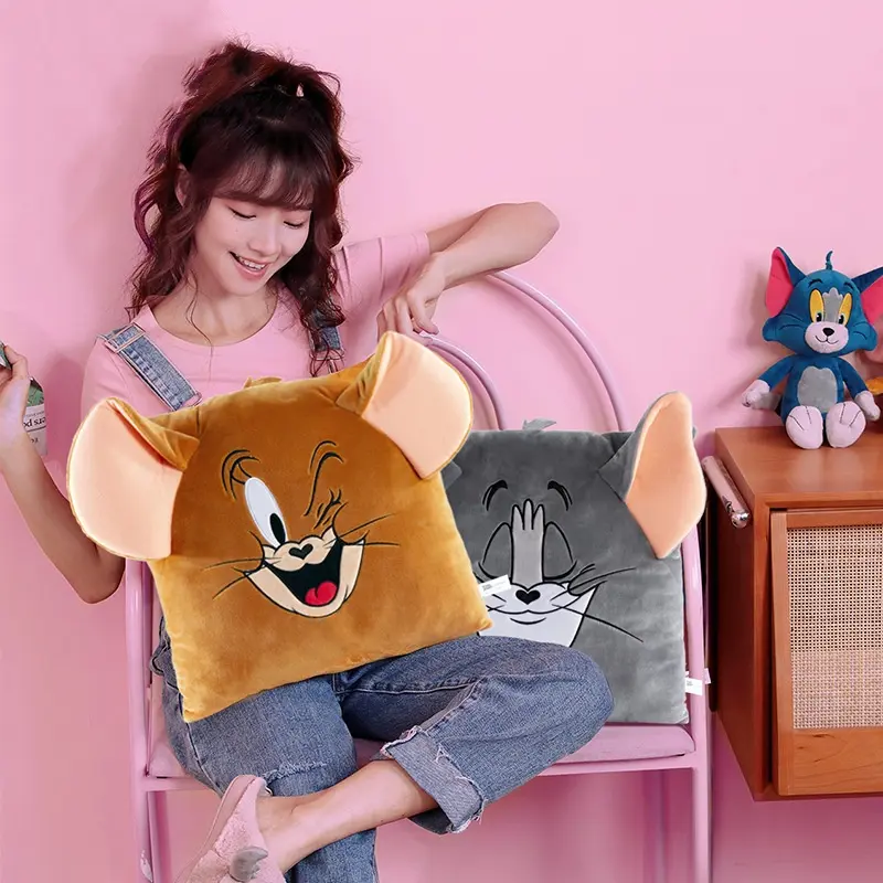 Tom Cat Jerry Mouse soft throw pillows sofa cushions birthday gifts