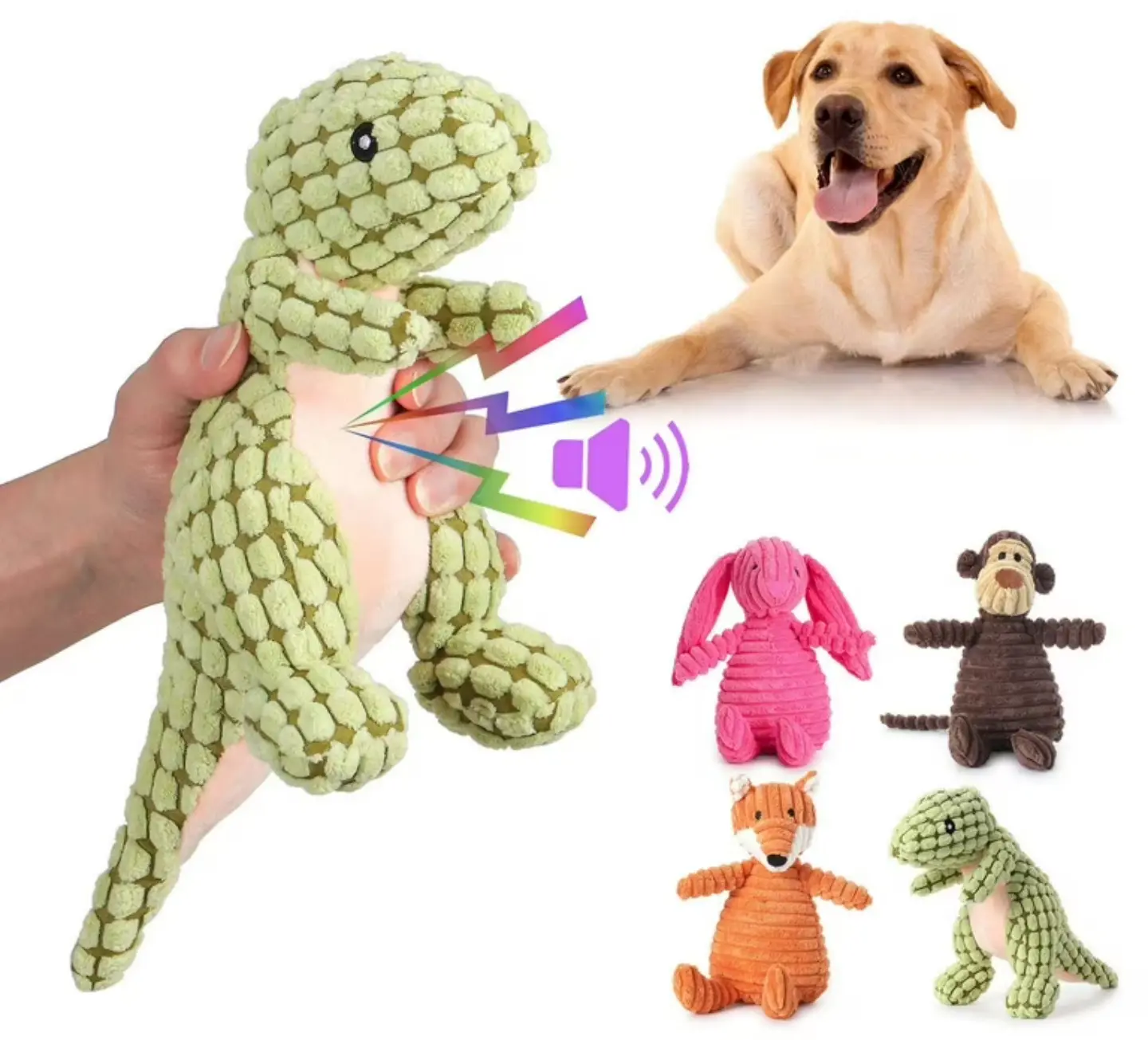 Manufacturer custom dog squeaker plush toys with logo