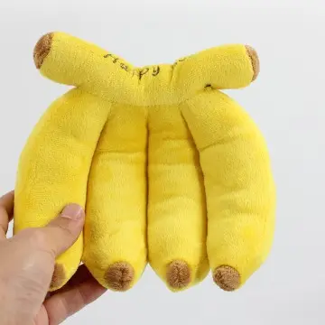 Supplier banana dog squeaky chew plush toys pet interactive toys