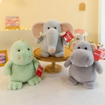 Elephant hippopotamus dinosaur animal plush toys for birthday gifts