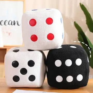 Simulation dice throw pillow soft dice plush toys pillow dice cushion