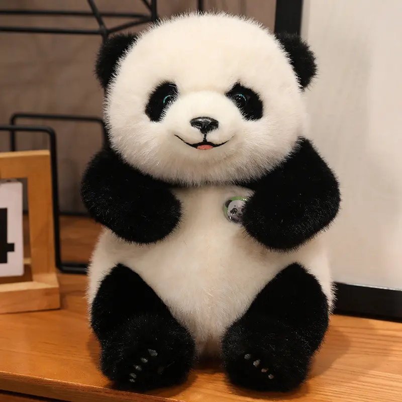 lifelike panda soft toy