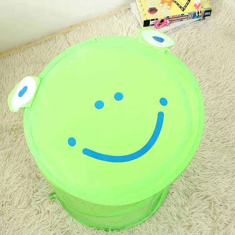 Clothes storage basket foldable cartoon printing toy storage bucket